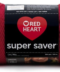 Red Heart Super Saver Yarn for Crocheting & Knitting. Cherry Red. Single | #4 Medium Worsted Weight Acrylic Soft Yarn for Blankets. Beanies. Amigurumi. and Beginner Projects. 364 yards. 198g/7oz